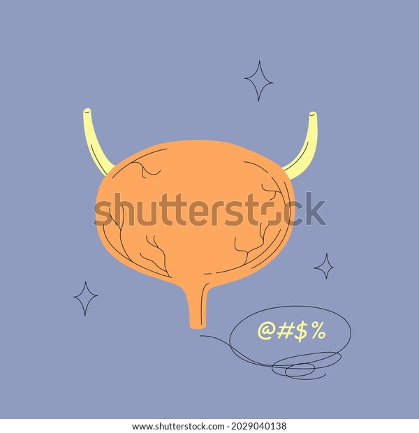Human Bladder Vector Illustration Isolated On Stock Vector (Royalty ...