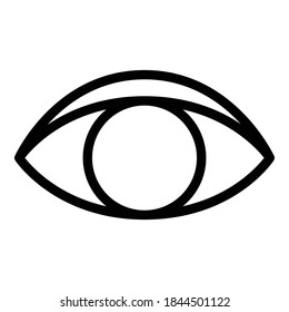 Human blind eye icon. Outline human blind eye vector icon for web design isolated on white background