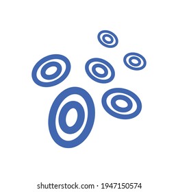 human blood cell icon design vector	