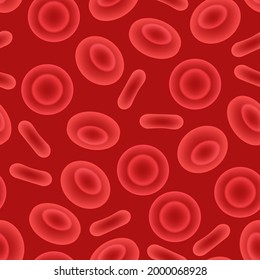 Estructura de células sanguíneas humanas bajo microscopio. Iconos eritrocitos en vena. vaso sanguíneo humano. Prueba de microbiología en laboratorio. Ilustración de vectores 3d para clínicas, hospitales o educación