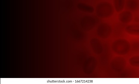 Los glóbulos humanos bajo un microscopo, el movimiento de glóbulos rojos en los vasos sanguíneos