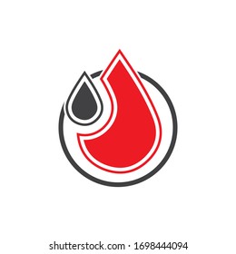 Diseño de ilustraciones vectoriales del logotipo de sangre humana