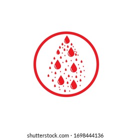 Diseño de ilustraciones vectoriales del logotipo de sangre humana