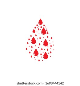 Logo-Vorlage für Vektorillustration des menschlichen Blutes - Symboldesign