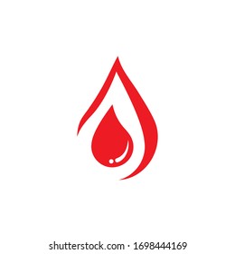 Diseño de ilustraciones vectoriales del logotipo de sangre humana