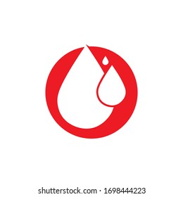 Diseño de ilustraciones vectoriales del logotipo de sangre humana