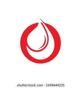 Diseño de ilustraciones vectoriales del logotipo de sangre humana