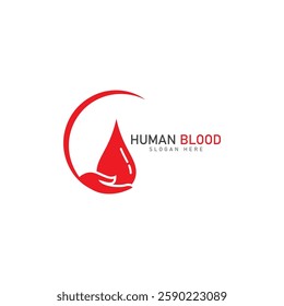 human blood logo template vector icon illustration design