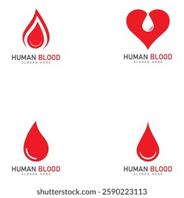 human blood logo template vector icon illustration design