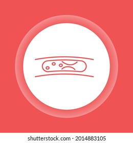 Icono del botón de color del vaso sanguíneo humano. Elemento vector aislado. Esbozo pictograma para página web, aplicación móvil, promoción.