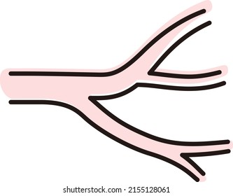 Human blood vessel icon, vector illustration
