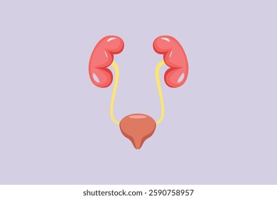 Human body anatomy concept. Colored flat vector illustration isolated