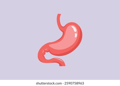 Human body anatomy concept. Colored flat vector illustration isolated