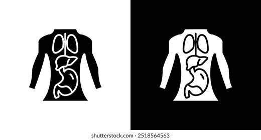 ícone anatomia do corpo humano Conjunto de preenchimento plano