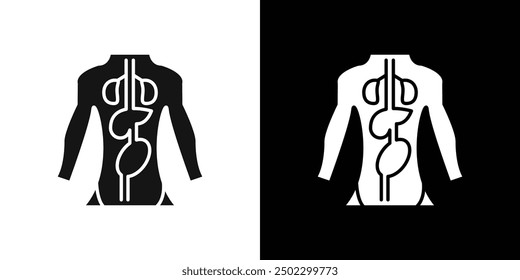 human body anatomy icon logo set vector