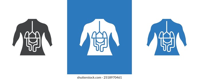 Anatomie des menschlichen Körpers Symbol dünne Linie