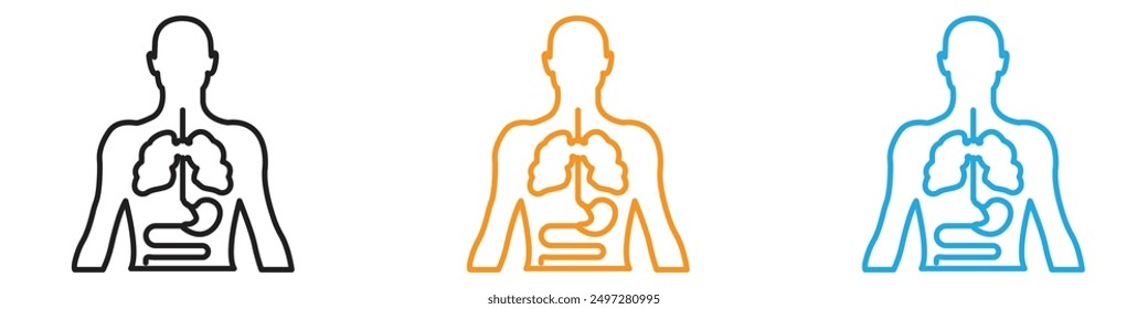 colección del sistema del logotipo del Vector del icono de la anatomía del cuerpo humano para el App del Web UI