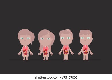 Human body anatomy vector illustration
