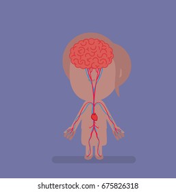 Human body anatomy vector illustration