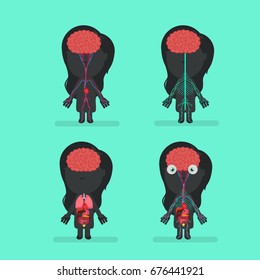 Human body anatomy vector illustration