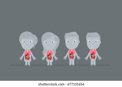 Human body anatomy vector illustration