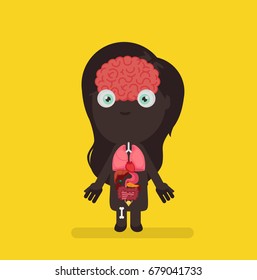 Human body anatomy vector illustration