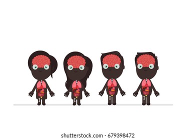 Human body anatomy vector illustration