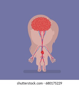 Human body anatomy vector illustration