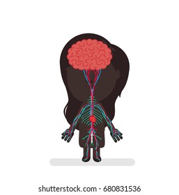 Human body anatomy vector illustration