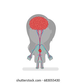 Human body anatomy vector illustration
