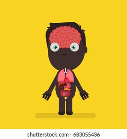 Human body anatomy vector illustration