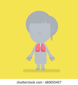 Human body anatomy vector illustration