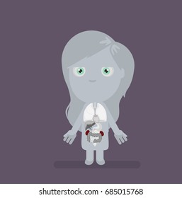 Human body anatomy vector illustration
