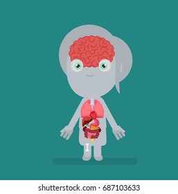 Human body anatomy vector illustration