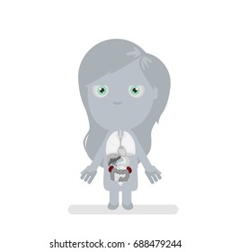 Human body anatomy vector illustration