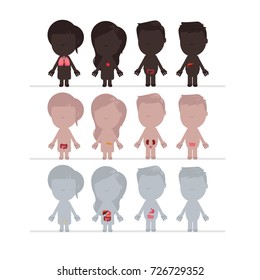 Human body anatomy vector illustration