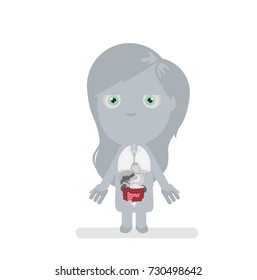 Human body anatomy vector illustration