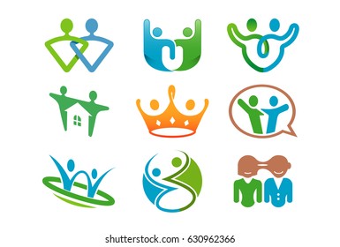 Human body collection Symbol Design Logo