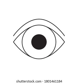 human body concept, human eye icon over white background, line style, vector illustration