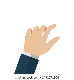 human body concept represented by hand illustration, flat and isolated design