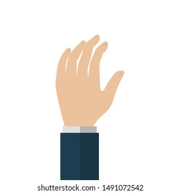 human body concept represented by hand illustration, flat and isolated design