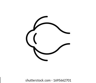 Human body flat icon. Single high quality outline symbol for web design or mobile app.  Human body thin line signs for design logo, visit card, etc. Outline pictogram EPS10
