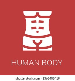  Human body icon. Editable  Human body icon for web or mobile.