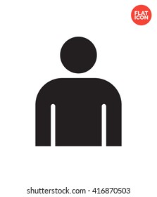 Human body Icon Flat Style. Human body vector. User Avatar Isolated Icon. User Body Illustration. Human Icon. Ui User Body Icon for Apps. Human Web Icon. Human Body Template. User Icon Design.