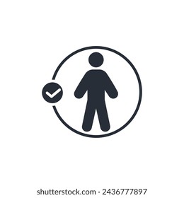 Symbol für den menschlichen Körper. vector.Editable stroke.linear style-Zeichen für die Verwendung Web-Design, logo.Symbol Illustration.