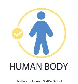 human body icon. vector.Editable stroke.linear style sign for use web design,logo.Symbol illustration.