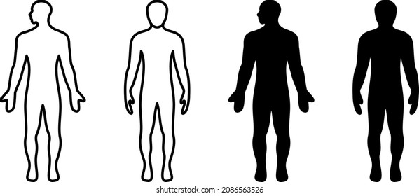 Human body line icon , vector