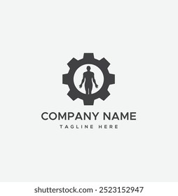 Human body logo design with vector template 