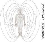 Human body magnetic energy field