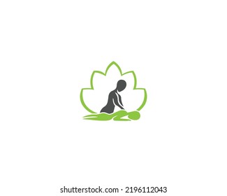 Human Body Massage Spa Centre Logo Design Vector Template.